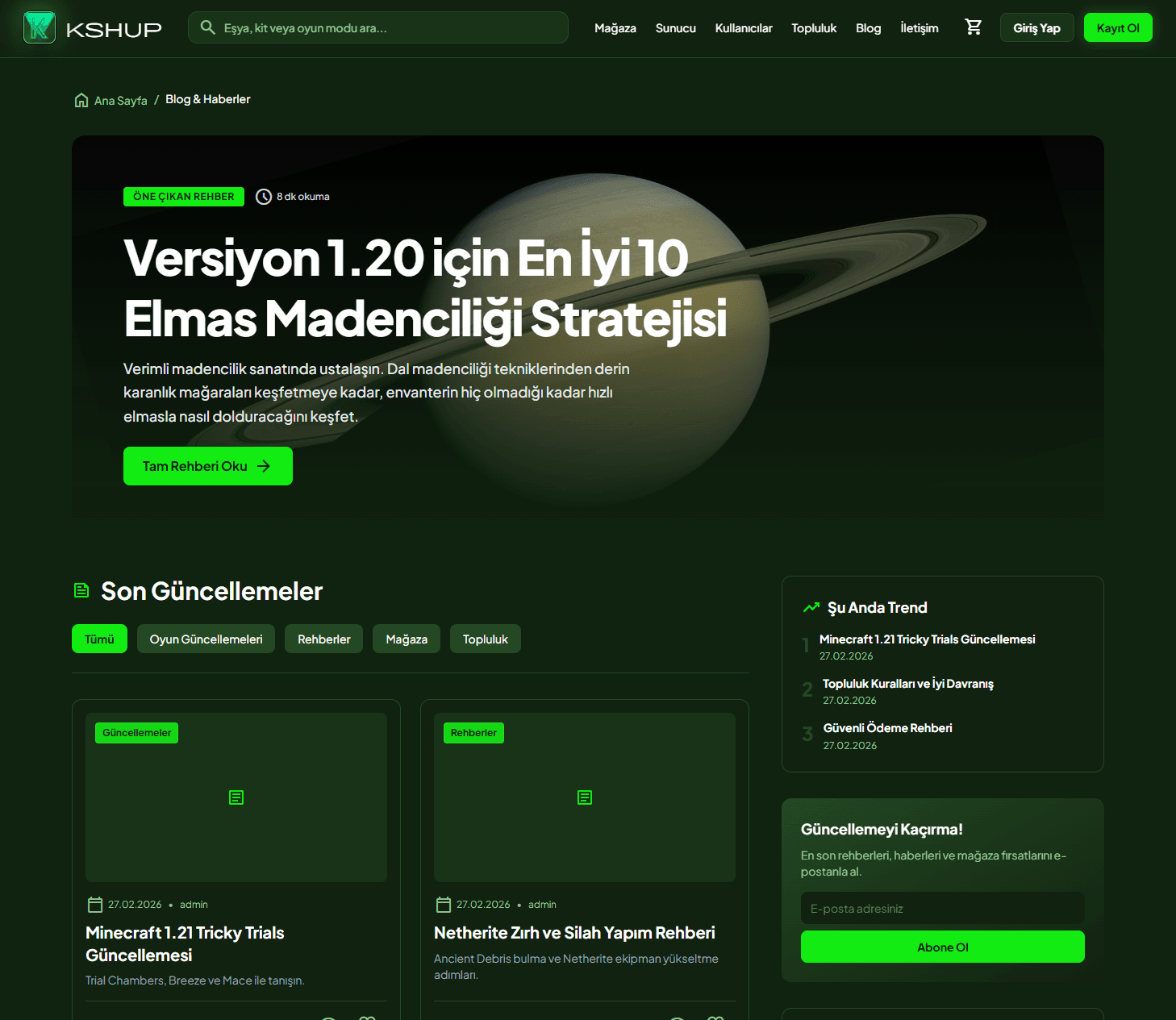 KSHUP: Minecraft Oyuncuları İçin Güvenli ve Hızlı Dijital Ürün Mağazası — görsel 7