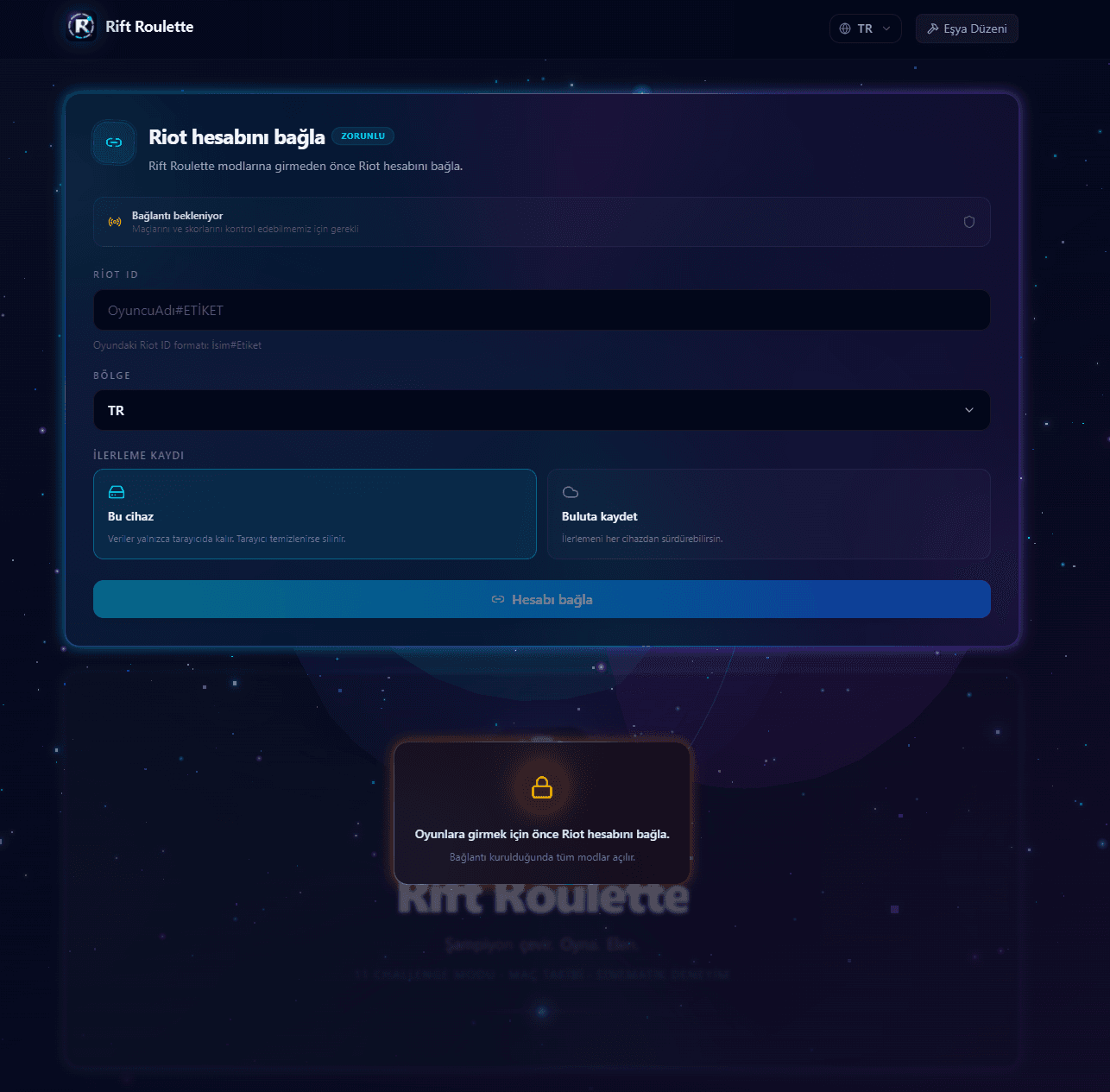 Rift Roulette: League of Legends İçin Eğlenceli İçerik Platformu — görsel 12
